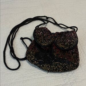 Cute Beaded Drawstring Bag